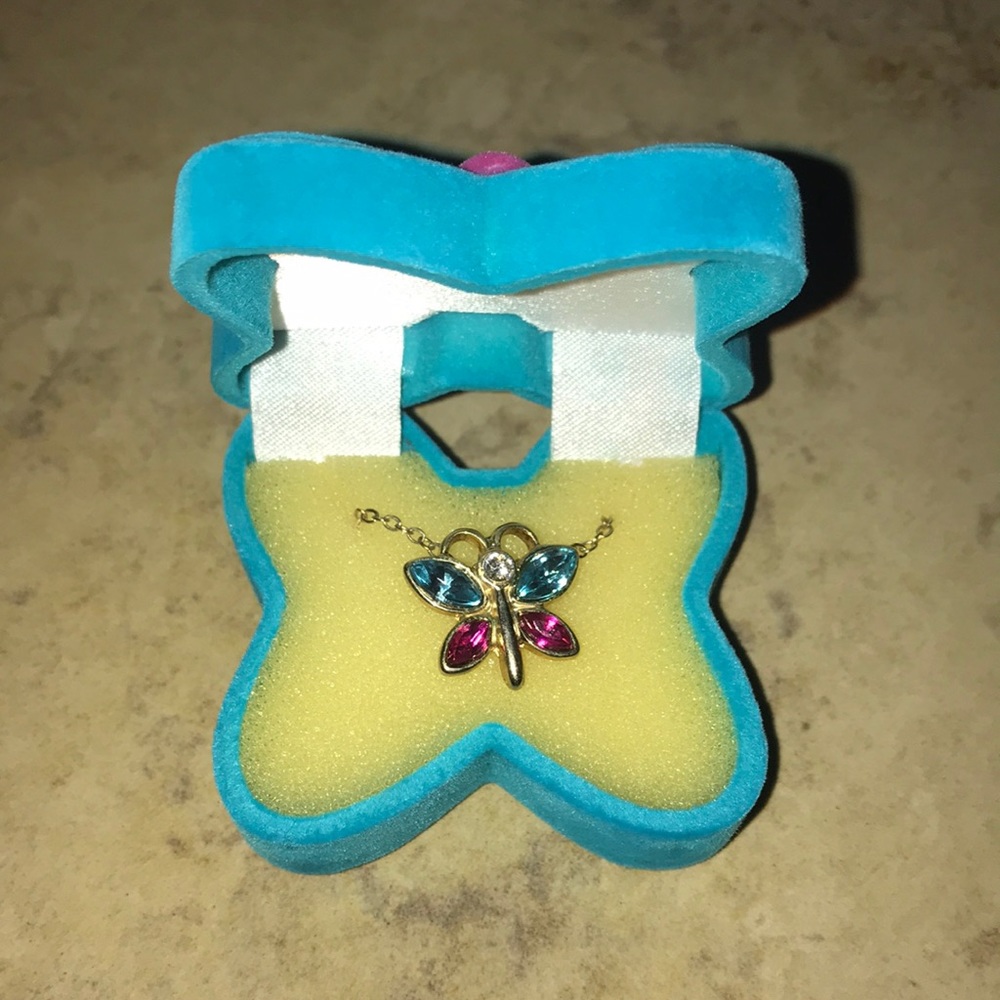 Butterfly Necklace with Matching Butterfly Case